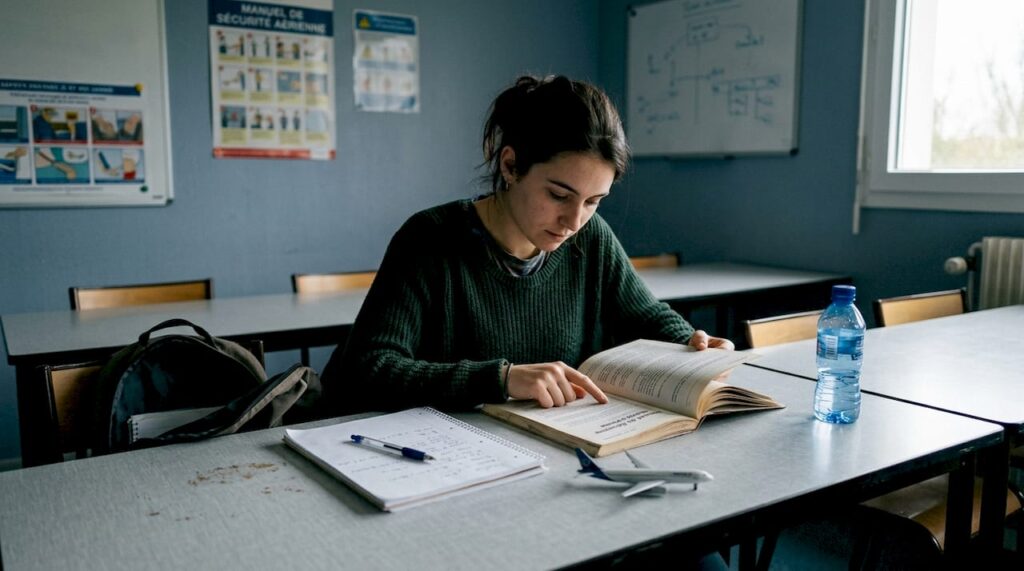 Étudiante en charge de la rédaction du guide de sécurité aérienne