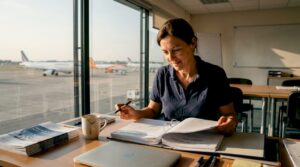 Je forme les futurs membres d’équipage de cabine au sein d’un bureau spécialisé en aéronautique.
